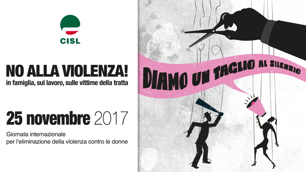 Diamo un taglio al silenzio, 25 novembre 2017, Giornata Internazionale per l’Eliminazione della Violenza contro le Donne