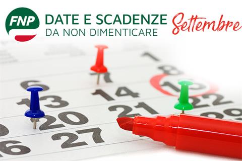 Vi ricordiamo che... scadenze e date utili del mese di settembre