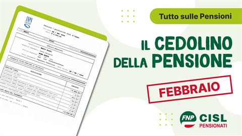 Cedolino pensione di febbraio 2026, le informazioni utili