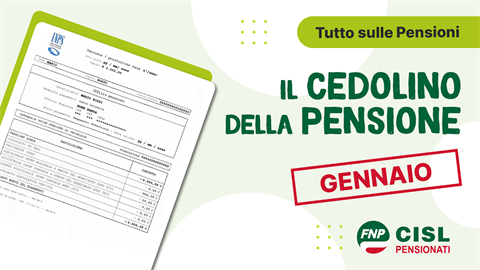 Cedolino pensione di gennaio 2026, le informazioni utili