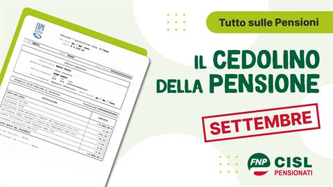 Cedolino pensione di settembre 2025, le informazioni utili