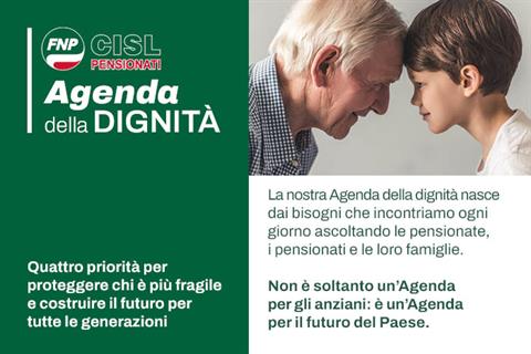 FNP CISL, presentata l’“Agenda della dignità”: quattro priorità per pensionati, famiglie e futuro del Paese