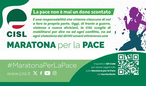 Maratona per la pace CISL, le iniziative in tutte le Regioni