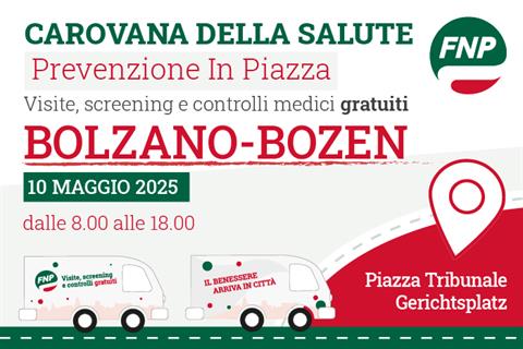 Carovana della salute: nuova tappa a Bolzano
