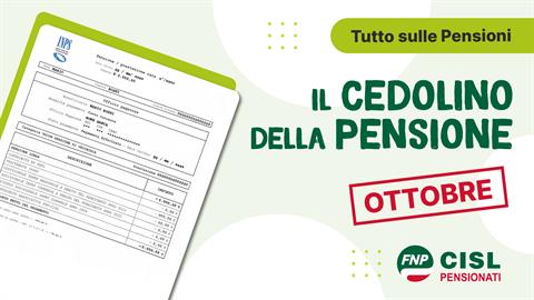 Cedolino pensione di ottobre 2024, le informazioni utili