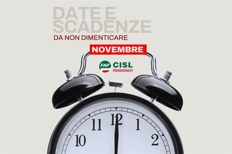 Vi ricordiamo che... scadenze e date utili di novembre 2026