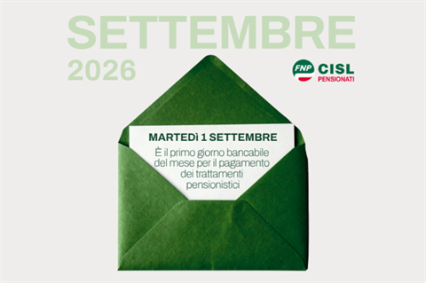 Pensioni settembre 2026, il calendario dei pagamenti