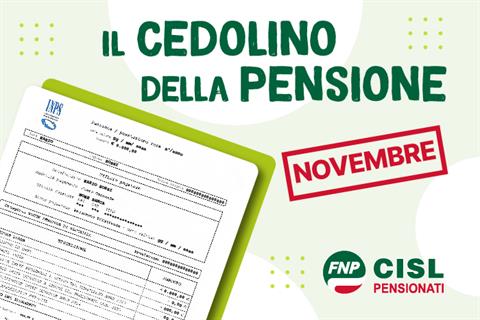 Cedolino pensione di novembre 2025, le informazioni utili