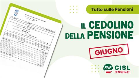Cedolino pensione di giugno 2025, le informazioni utili