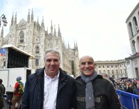 25 Aprile. Il segretario generale Fnp Emilio Didonè presente alla manifestazione in piazza Duomo a Milano