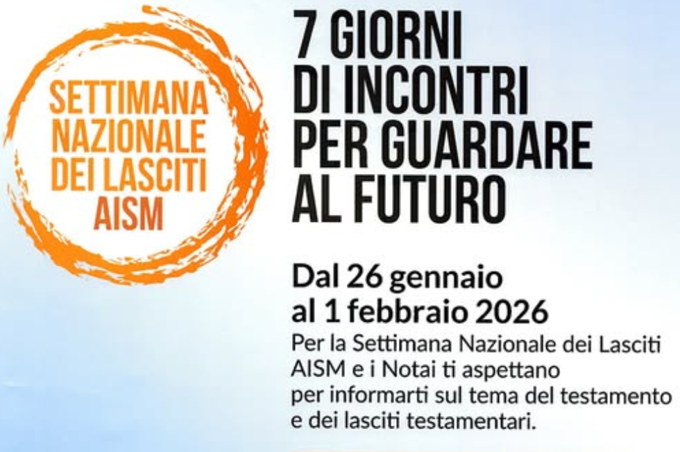 Settimana nazionale dei lasciti. Pezzani: insieme ad AISM per sostenere e tutelare i soggetti più fragili