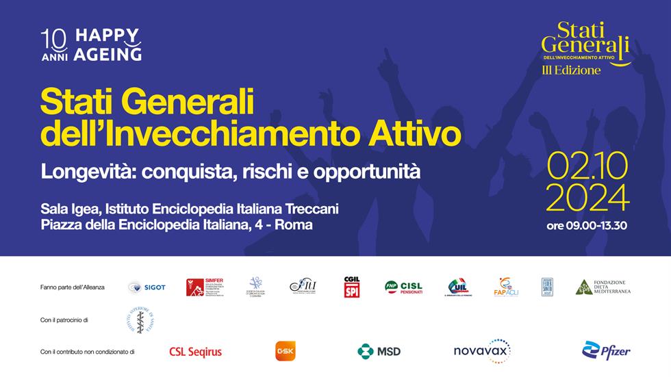 Longevità: Conquista, Rischi e Opportunità. 2 ottobre 2024, Roma