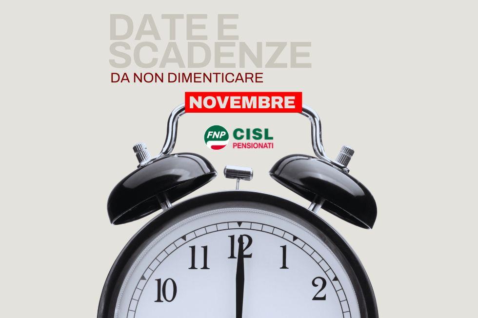 Vi ricordiamo che... scadenze e date utili di novembre 2026