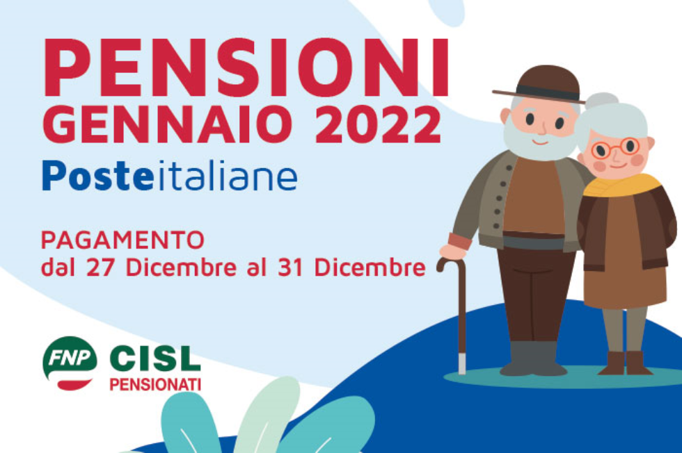 Pensioni gennaio 2022, il calendario dei pagamenti