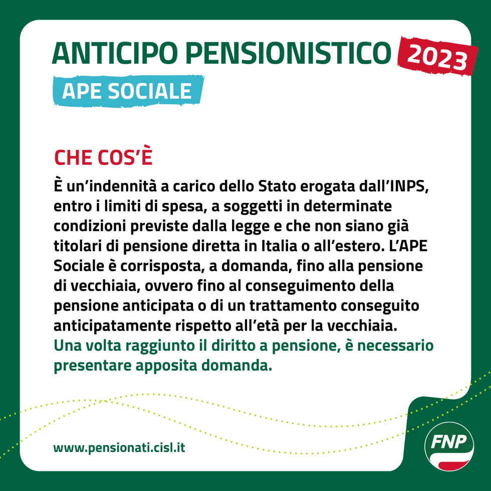 APE Sociale: a chi spetta e come funziona