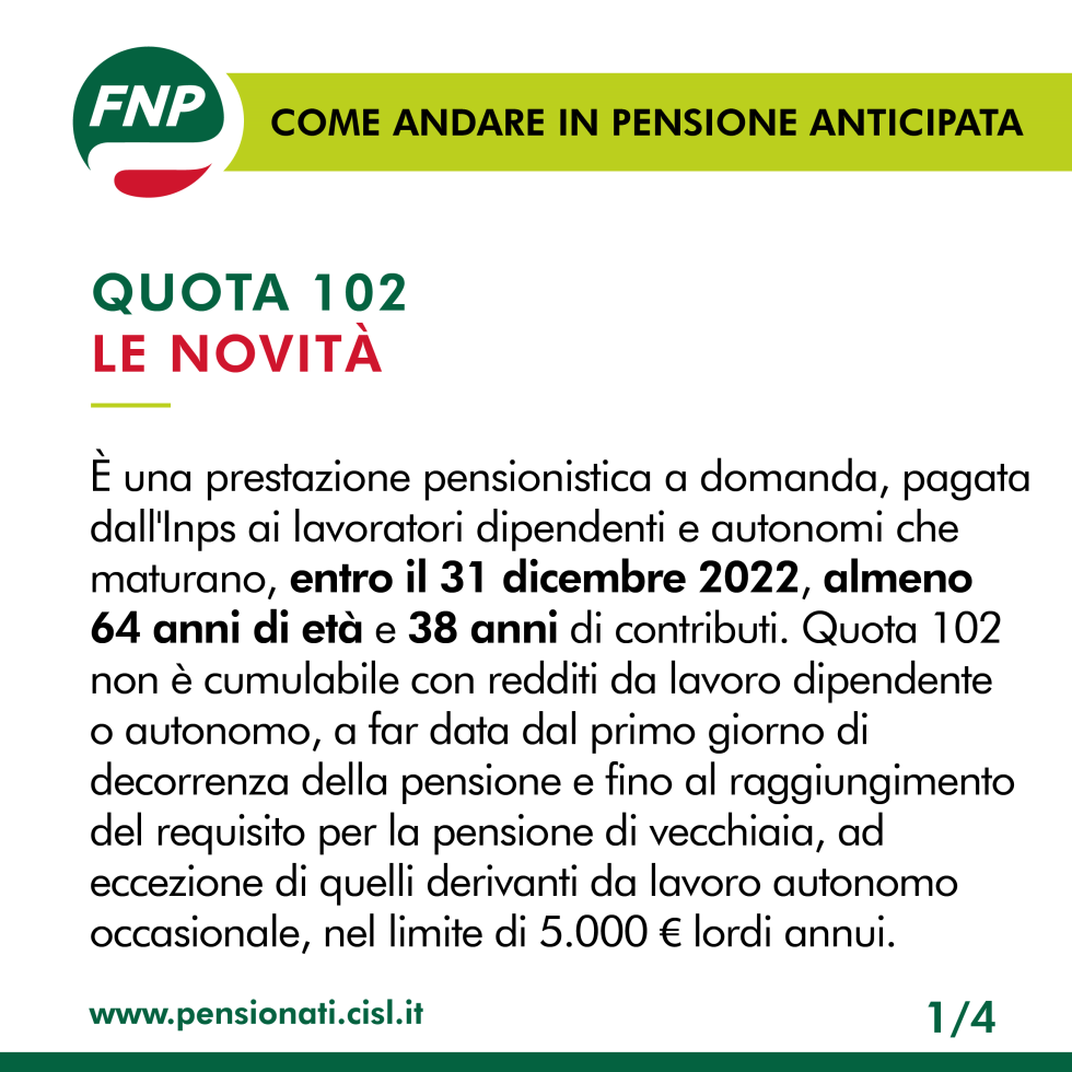 Quota 102, come funziona e chi può usufruirne