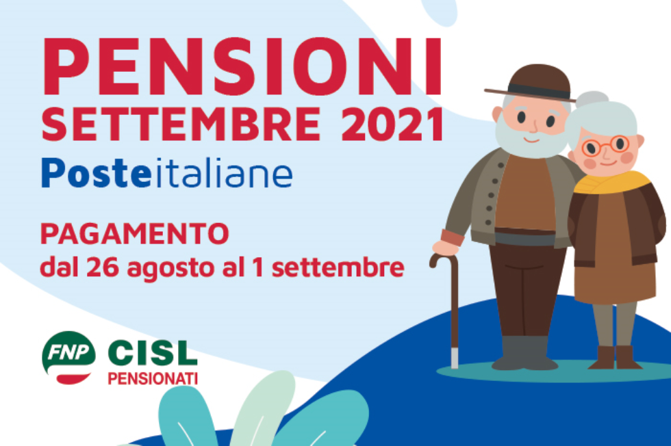 Calendario pagamenti Pensioni mese di Settembre