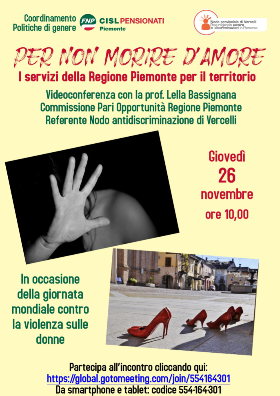 “Per non morire d’amore”: videoconferenza del Coordinamento Politiche di Genere Fnp Piemonte