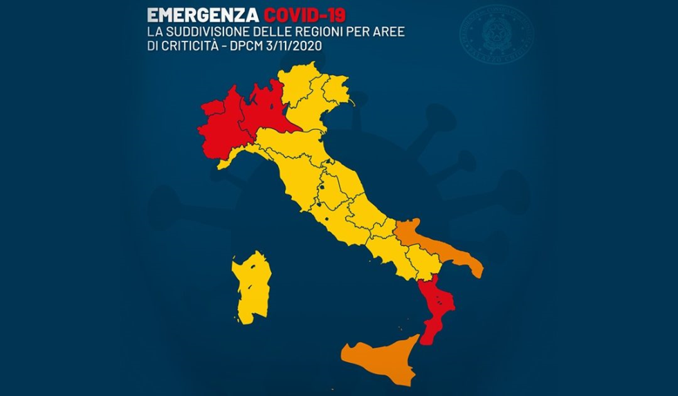 Covid 19, Italia divisa in tre zone. Quali sono i parametri per definirle?