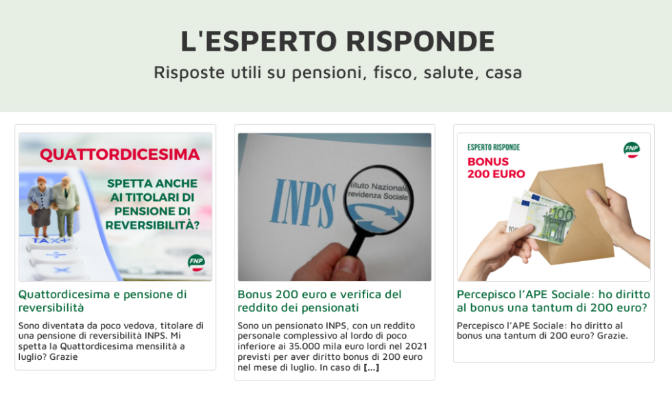 ESPERTO RISPONDE, le ultime domande