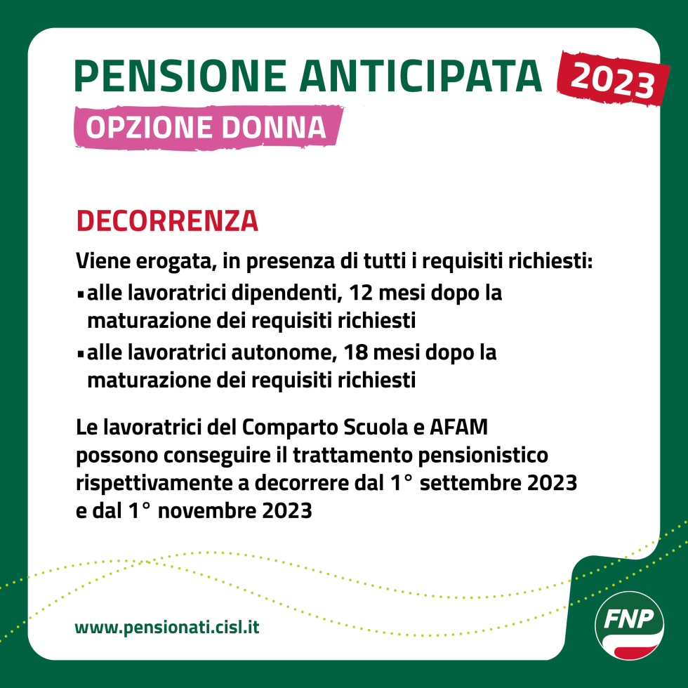 Pensione anticipata, come uscire dal lavoro con Opzione donna 2023