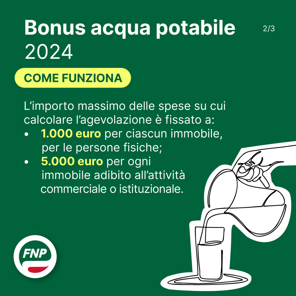 Bonus acqua potabile, domande entro il 28 febbraio